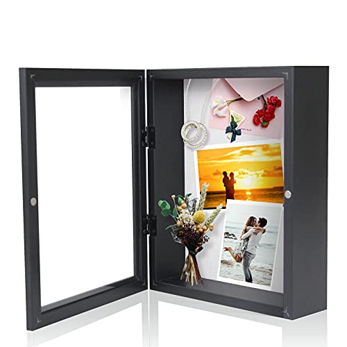 Muzilife 11x14 Shadow Box Wood Picture Frame, 2.16 Deep, Real Glass, Black - color: Black, size: 11x14