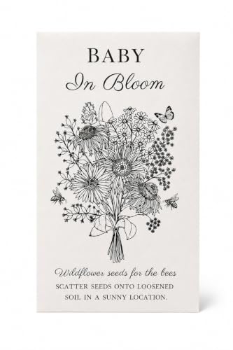 Wildflower Baby Shower Favors Seed Packets Pack of 25 Baby in Bloom Shower Favors Wildflower Baby Shower Favors | Baby in Bloom seed packet favor