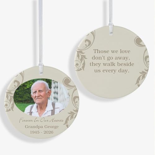 Personalization Universe in Loving Memory Personalized Memorial Photo Ornament-3.75" Matte - 2 Sided - style: Matte, 2 sided