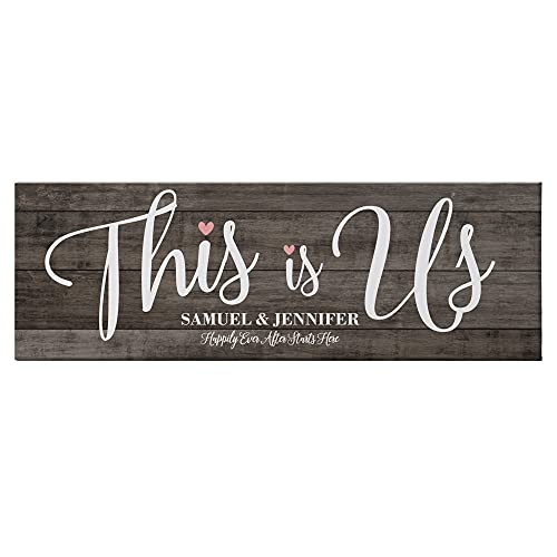 Let's Make Memories Personalized Wall Art Canvas - For the Couple Engagement Wedding Anniversary Love - Home Decor - Add Custom Message - The Two of Us - 6x18 - color: This is Us - 6x18"