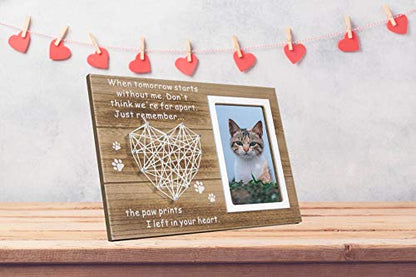 VILIGHT Dog Passing Away Gifts Pet Loss Sympathy Memorial Frame 4x6 In | Gifts for Someone Who Lost a Dog, Cat Memorial,Dog memorial Picture Frame, Paw Prints in Heaven Memory Frame