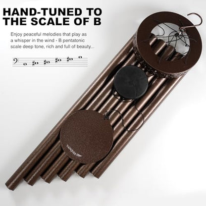 Extra Large Wind Chimes for Outside Deep Tone - 58'' Outdoor Clearance, Deep Tone Wind Chimes, Memorial Wind Chime, Sympathy Gift, Patio Yard, Home Décor, Bronze (58" Bronze) - size: 58" Bronze