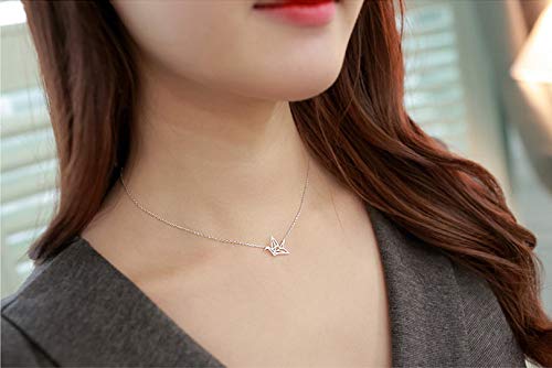 Baydurcan Friendship Anchor Butterfly Good Luck Elephant Necklace for Women - style: Papercrane