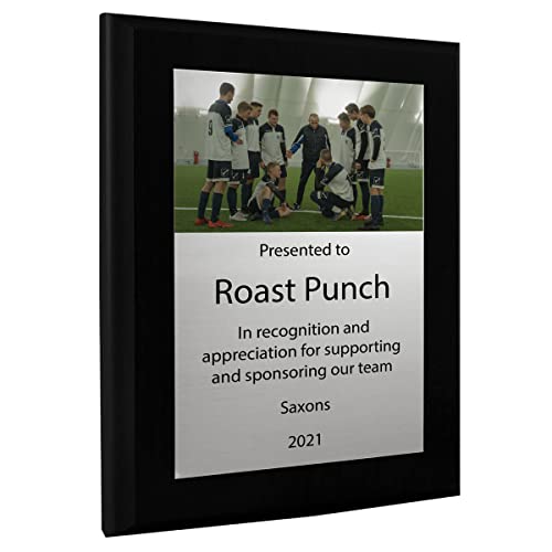 Support and Sponsor Team Plaque - Include your Custom Message, Photo and Logo (7 X 9") - size: 7 X 9"