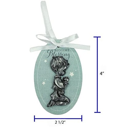 Abbey & CA Gift Baby Boy Bedtime Blessing Ornament On White Ribbon - style: Baby Boy Bedtime Blessing