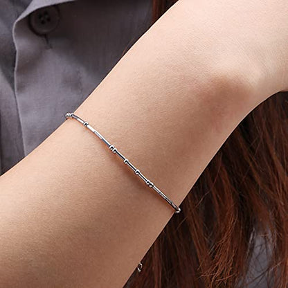Best Friend Birthday Gifts Morse Code Bracelets For Women Mothers Day Birthday Christmas Gifts For Sister Daughter Grandmother Stainless Steel Jewelry Friendships Inspirational Gifts For Women - style: Silver: Soul Sister