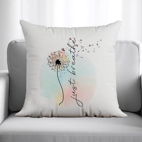 Inspirational Pillow Covers 18x18,just Breathe Pillow Cover,Positive Quotes Pillow Covers,Meditation Gifts,Inspirational Gifts for Women - color: Motivational-pillow Covers-08