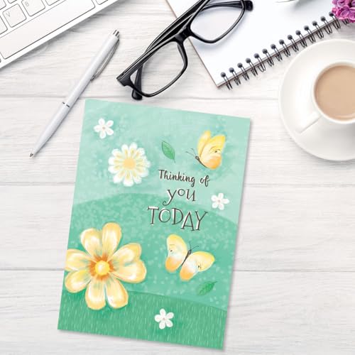 Current Faith Impressions Thinking of You Cards Religious with Envelopes - Assortment of 8 Greeting Cards, 4 Designs, Large 5" x 7" Christian Thinking of You Cards - style: Faith Impressions
