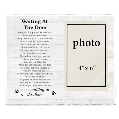 Pet Memorial Picture Frame, Dog Bereavement Gifts | Cat Loss Sympathy Gift, Pet Sympathy Gifts for Dogs Cats, Remembrance Gift Photo Frame for 4 x 6 Inch Photo