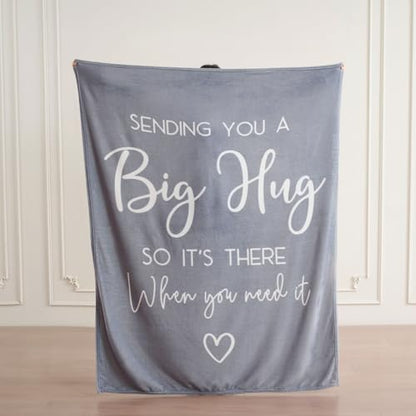 Grey Inspirational Healing Throw Blanket – Soft Flannel Fleece 50″×60″ – Get Well Soon Gifts for Women & Men – Sympathy, Thinking of You & Birthday Gift Blanket – All-Season Comfort and Warmth - color: Get Well-grey2