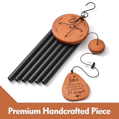 AMBOBE Memorial Wind Chimes for Loss of Loved One, Sympathy Wind Chime Gift | Bereavement Gifts, Beautiful Outdoor Garden Decor with Soothing Melodic Tones - size: Black - Tree of Life