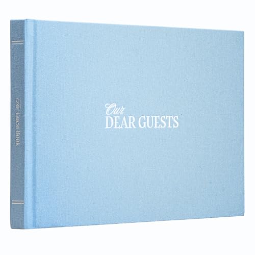 Kunitsa Co. Wedding Guest Book - Blank Sign in Book for Special Occasions, Something Blue Cover - color: Something Blue