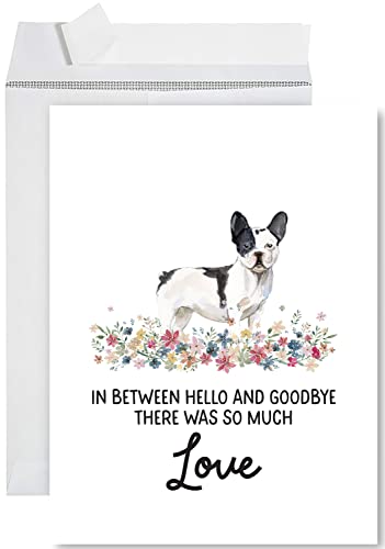 Andaz Press Jumbo Pet Sympathy Card with Envelope, Sorry For Your Loss Card, French Bulldog, Loss Of Pets Dog Grief Bereavement Card with Big Blank Space to Send to Friends, Family, 8.5" x 11", 1-Pack - color: French Bulldog 1