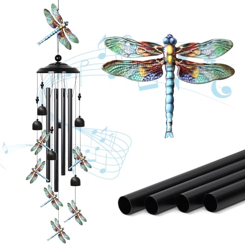 Dragonfly Wind Chimes Outdoor Decorative Dragonfly Design Gifts for Women - color: Dragonfly