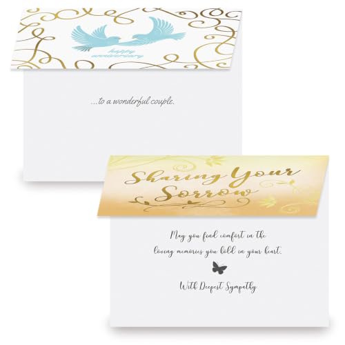 Current Greeting Cards with Matching Envelope Seals | Deluxe Foil, 20 Count, 5 x 7 Folded, All Occassion Card Value Pack, With Envelopes - color: Deluxe