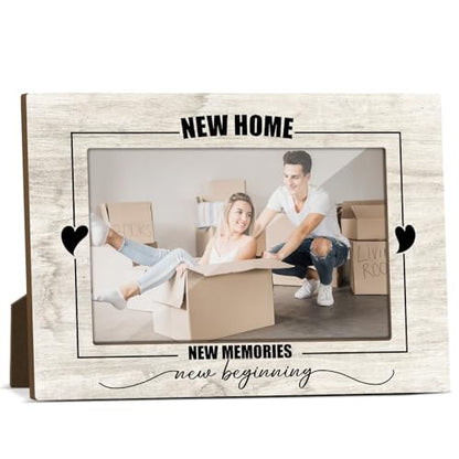 Housewarming Gifts for Women Wooden Photo Dispaly Picture Frames for Desk New House Gift Ideas Best Housewarming Gift Family Pictures Frames Welcome Home Gifts Picture Frame 4x6 Jk0250 - color: XK09