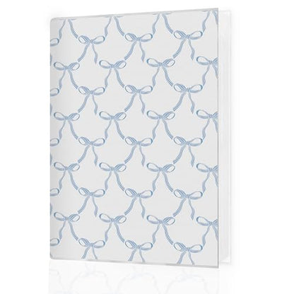 Coquette Blue Bow Photo Album 4x6 Hold 36 Photos, Preppy Girly Aesthetic Small Photo Album Picture Memory Book Keepsake for Family Baby Travel Vacation - color: Blue Bow