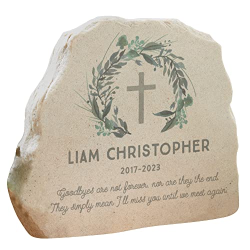 Personalization Universe Loving Child Memorial Custom Standing Garden Stone - Sympathy Gift, Personalized Outdoor Decor, Weather-Resistant Polyresin, 10" x 11.9