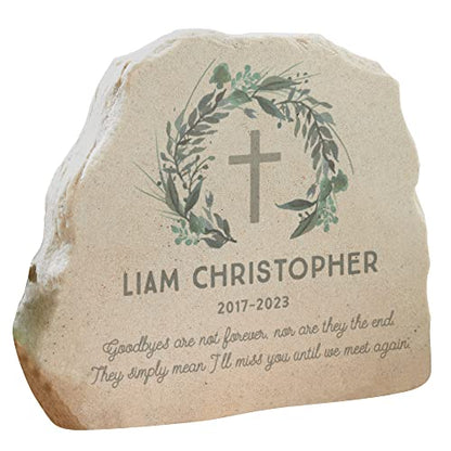 Personalization Universe Loving Child Memorial Custom Standing Garden Stone - Sympathy Gift, Personalized Outdoor Decor, Weather-Resistant Polyresin, 10" x 11.9
