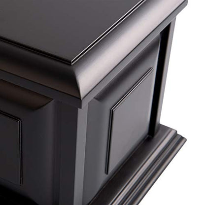 MAKEY'S Wood Urn, Professional Wooden Urns for Human Ashes Adult,Cremation Urns - size: black