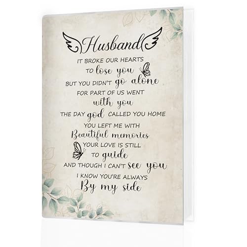 Husband Memorial Photo Album 4x6, Memorial Gifts for Loss of Husband, Sympathy Gifts for Loss of Loved One, Bereavement Small Memory Photo Album Book for 18 Pockets Hold 36 Pictures - color: Husband