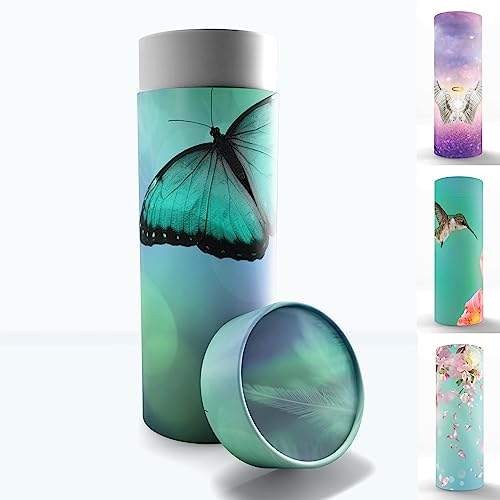 Bokeh Butterflies Scattering Tubes for Human Ashes TSA Approved Scattering Urn and Eco-Friendly Biodegradable Urns for Human Ashes & Biodegradable Urn for Burial at Sea - color: Bokeh Butterfly, size: Large 12"x5"