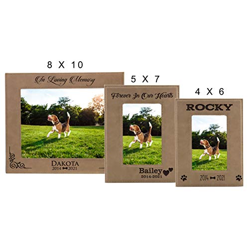 My Personal Memories Customized Dog Loss Memorial Pet Remembrance Picture Frame (Tan) - color: Tan