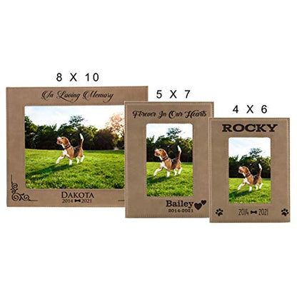 My Personal Memories Customized Dog Loss Memorial Pet Remembrance Picture Frame (Tan) - color: Tan