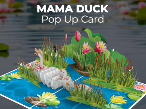 iGifts And Cards Mama Duck Birthday 3D Pop-Up Card – Funny Family 5"x7" | Mother’s Day, Heartfelt Thanks Greeting, Mom, Wife, Grandma, Stepmother, Duckling Design, Handcrafted Paper Art, Notecard - color: Mama Duck