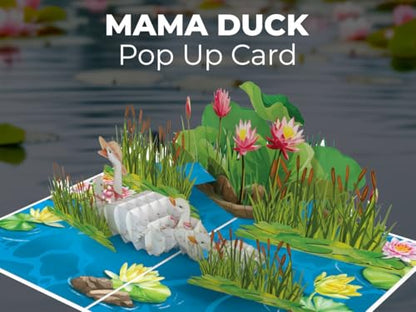 iGifts And Cards Mama Duck Birthday 3D Pop-Up Card – Funny Family 5"x7" | Mother’s Day, Heartfelt Thanks Greeting, Mom, Wife, Grandma, Stepmother, Duckling Design, Handcrafted Paper Art, Notecard - color: Mama Duck
