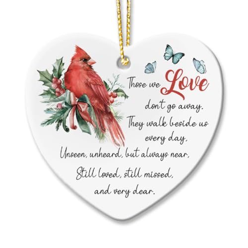 Cardinal Memorial Christmas Ornament Keepsakes - Sympathy, Bereavement Gifts for Loss of Loved One, Condolences Gift, in Loving Memory of Mother, Father, Son, Daughter, Brother, Husband - style: Memorial
