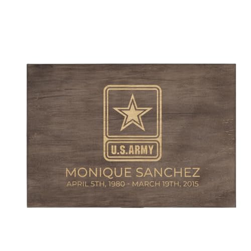 Personalized Line of Duty Memorial Box for Fallen Heroes & First Responders | Holds medals, flags, badges & photos to honor their service. 6 designs, 4 sizes & 4 finishes, optional inside engraving. - style: 16. Line of Duty Memorial