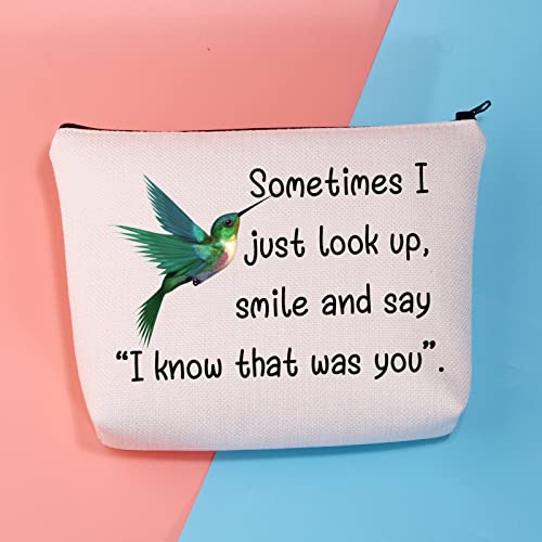 BDPWSS Hummingbird Makeup Bag Hummingbird Memorial Gift Sometimes I Just Look Up Smile And Say I Know That Was You Gift (That was you Hummingbird)