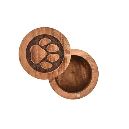 EDHAS Acacia Wood Decorative Urns Funeral Cremation Urn for Ashes for Dogs, Pet Urns for Cats (3.5" x 3.5" x 2.5")