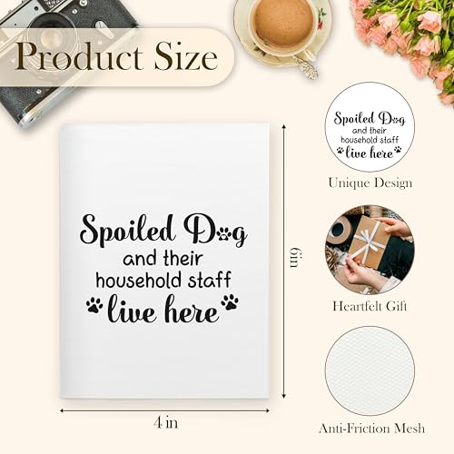 Dog Photo Album 4x6, Dog Lover Gifts, Funny Spoiled Dogs and Their Household Staff Life Here 18 Pockets Small Picture Memory Photo Album for Gift for Pet Lover Owner - color: Dog Spoiled