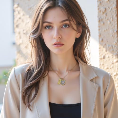 Glass Heart Cremation Urn Necklace for Ashes Stainless Steel Memorial Ash Pendant Keepsake Jewelry Cremation Jewelry for Women - color: Gold-Always In My Heart