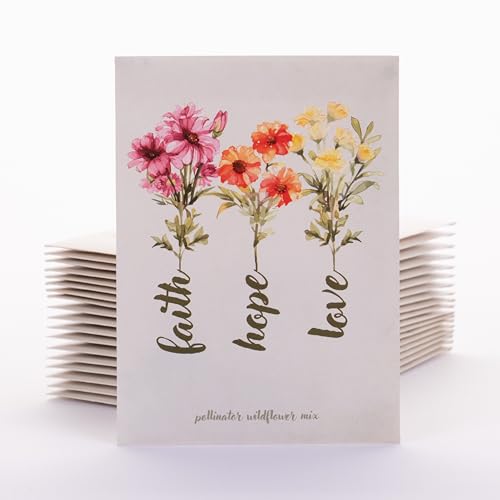 Faith Hope Love - Wildflower Mix Seed Packets - Kit