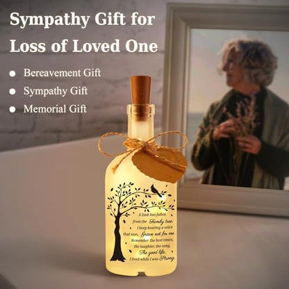 Sympathy Gifts for Loss of Loved One, In Memory of Loved One, Bereavement Condolences Gift for Loss, Sympathy Decorative Bottle Jar Lighting - size: Loved One