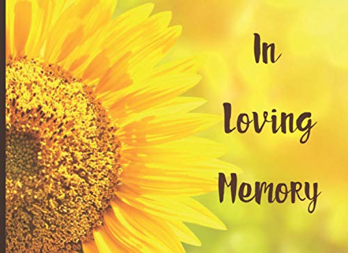 In Loving Memory: Sunflower memorial guest book,Rustic Sunflower,Guest book for memorial and funeral services,SUNFLOWER Registry book for memorial ... in, Condolence Book, Remembrance Book,Wake