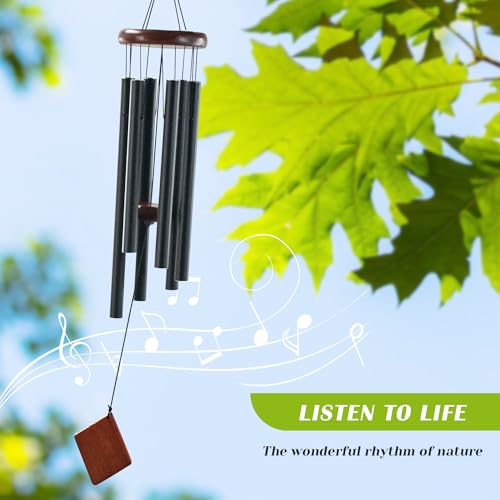 Wind Chime for Outside-36 inches Memorial Wind Chimes for Loss of Loved One Mother Father Baby Brother Friends, Best Sympathy Gift Wind Chimes Outdoor, Send Love and Strength - size: 36" BK