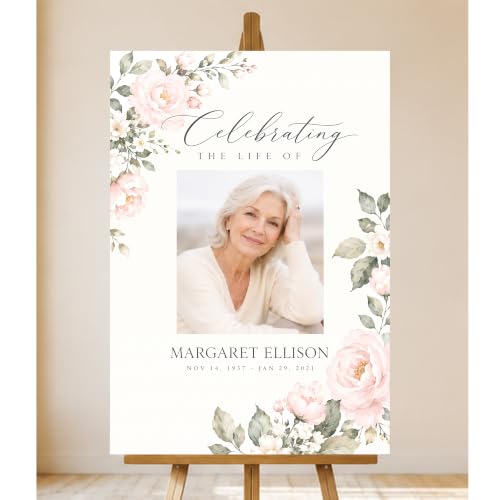 Personalized Funeral Celebration Of Life Welcome Sign #3 - color: Style 3