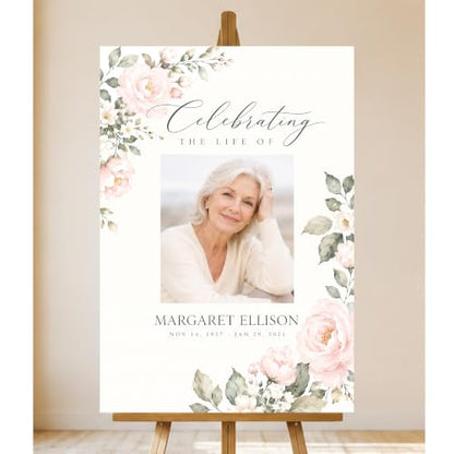 Personalized Funeral Celebration Of Life Welcome Sign #3 - color: Style 3