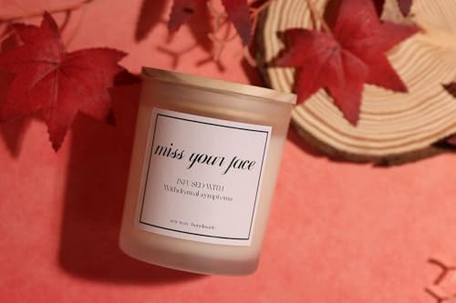 Best Friends Gifts for Women, Friendship Gifts for Women, Miss Your Face Lavender Candle for Bestie, Lavender Scented Candle, Natural Soy Wax & Natural Essential Oils - color: Miss Your Face