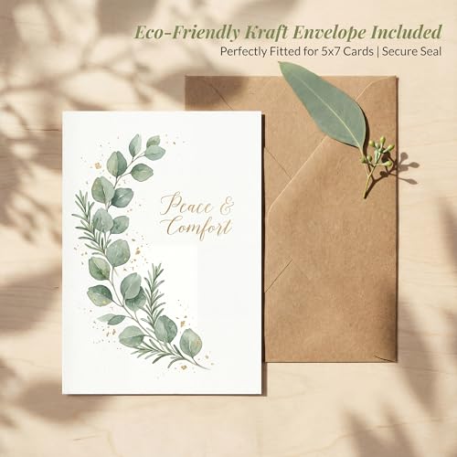 Sympathy Card, Gold Design Peace & Comfort - color: Sympathy Card 022