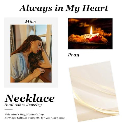Sterling Silver Dual Infinity Urn Necklace for Women: Double Heart Cremation Necklaces Jewelry Hold Two Ashes - Infinity Memorial Keepsakes Pendant Jewelry Gifts for Loved Ones - color: Infinity-Fingerprint