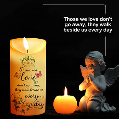 Gerrii Flameless Cardinal Memorial Sympathy Candle LED Battery,Elegant Style - style: Elegant Style
