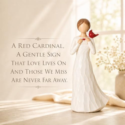 Cardinal Gifts for Women Angel Cardinal Figurine Sympathy Gifts for Loss of Loved One Cardinal Memorial Gifts for Women Red Cardinal Figurines - size: Envelope