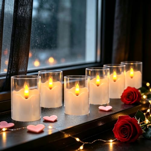 24 flickering flameless LED candles, small cylindrical tea lamp candles - color: white1-24Pack