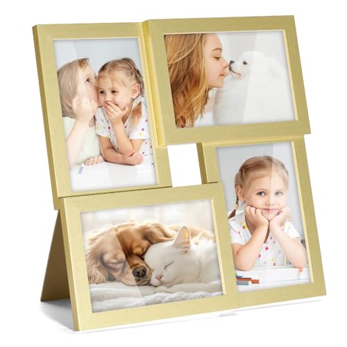 TWING 4x6 Collage Picture Frames Gold Family Multi Photo Frames Wall Decor - color: Gold
