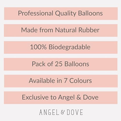 ANGEL & DOVE 25 Blue Funeral Balloons 'Forever In Our Hearts' Biodegradable - for Memorial, Celebration of Life